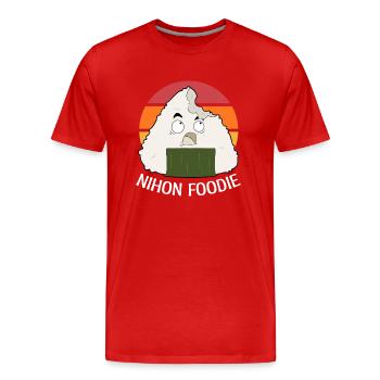 Onigiri Nihon Foodie Japon Fan Anime - T-shirt bio Premium Homme - rouge - Devant - Damien (186cm)