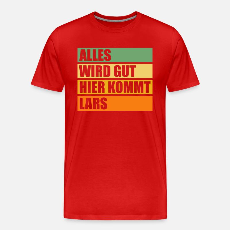 Lars - Männer Premium Bio T-Shirt - Rot