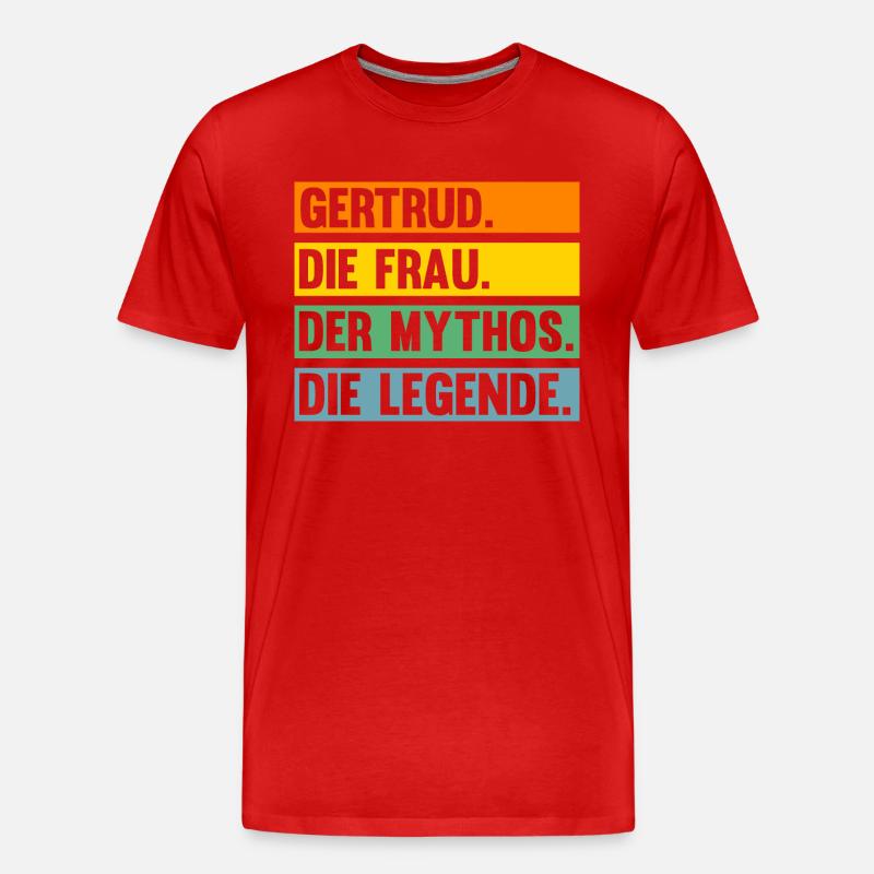 Gertrud - Männer Premium Bio T-Shirt - Rot