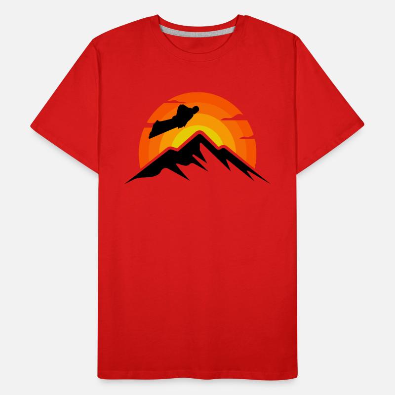 Wingsuit flying Base Jumping Skydiving Retro Men's Premium Organic T-Shirt