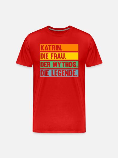 Katrin - Männer Premium Bio T-Shirt - Rot