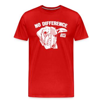 Cow and Dog Animal Advocate - Men's Premium Organic T-Shirt - red - Front - Damien (186cm)