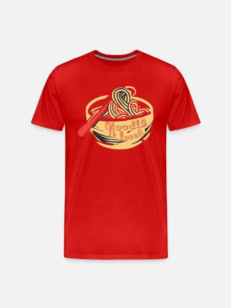 NOODLES - Men's Premium Organic T-Shirt - red