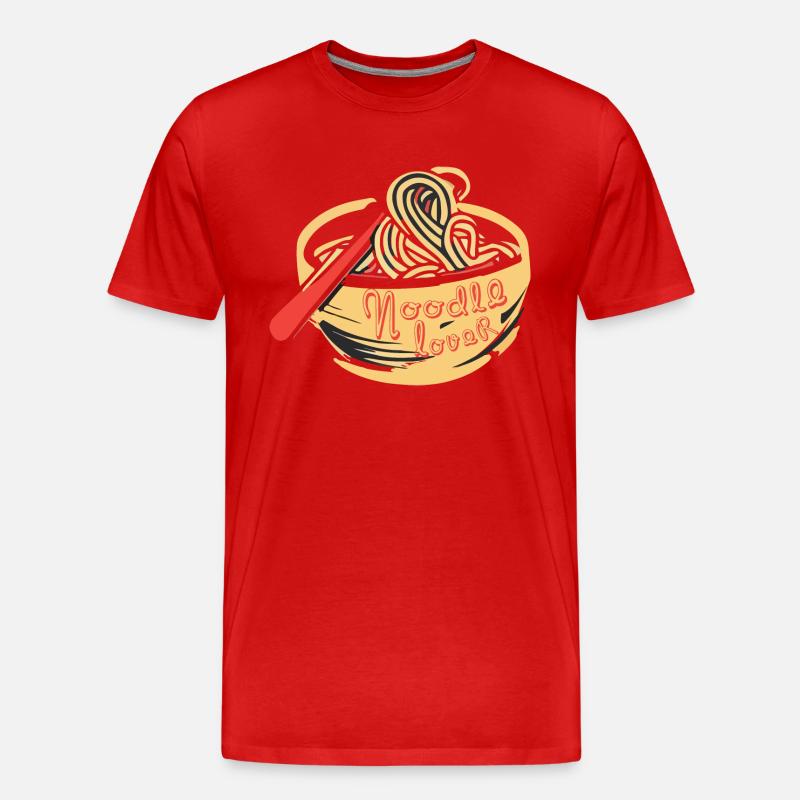 NUDELN - Männer Premium Bio T-Shirt - Rot