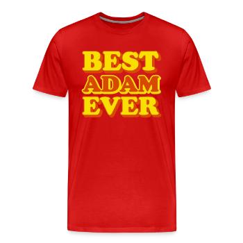 Adam Prénom Drôle de cadeau - T-shirt bio Premium Homme - rouge - Devant - Damien (186cm)