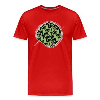 couples present idea computer birthday - Männer Premium Bio T-Shirt - Rot - Vorne - Damien (186cm)