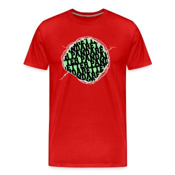 tierschützer spaß animalliberationfront zitat - Männer Premium Bio T-Shirt - Rot - Vorne - Damien (186cm)