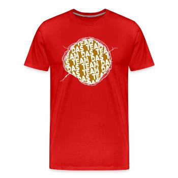 Cadeau de Noël Cadeau d’anniversaire - T-shirt bio Premium Homme - rouge - Devant - Damien (186cm)