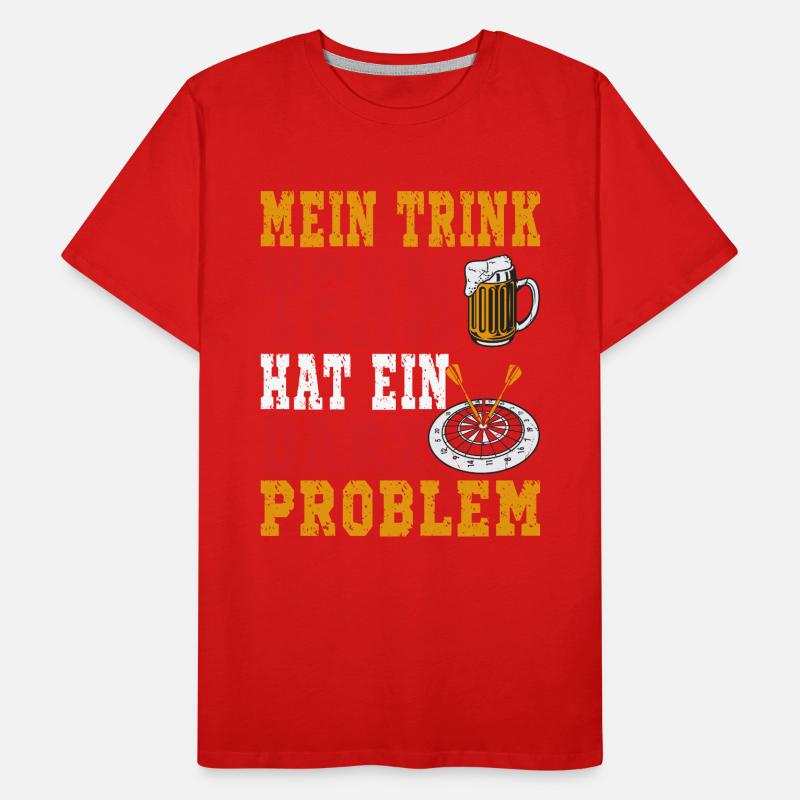 Mein Trink Team hat ein Dart Problem Männer Premium Bio T-Shirt