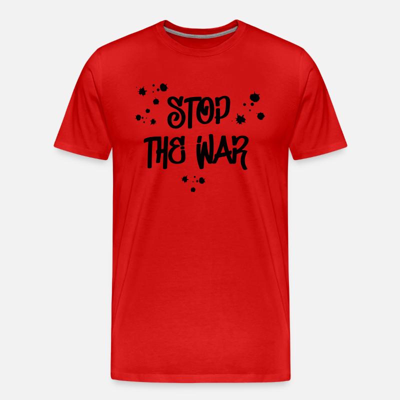 Stop the war statement demo - Männer Premium Bio T-Shirt - Rot
