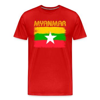 Birma Birmanisch Myanmar Asien Tourist Reise - Männer Premium Bio T-Shirt - Rot - Vorne - Damien (186cm)