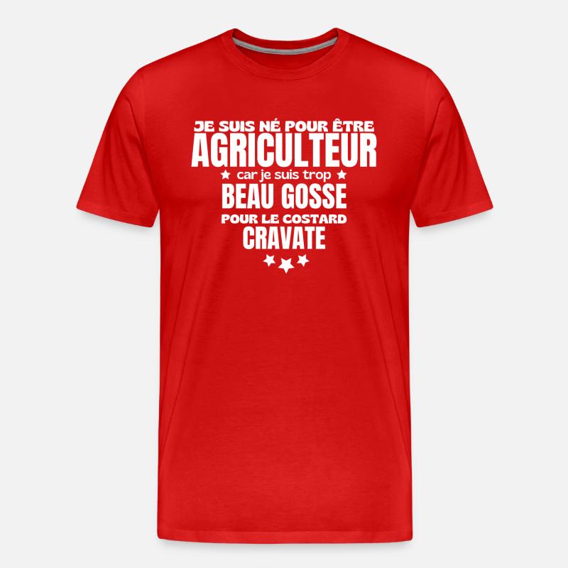 GUTAUSSEHENDER BAUER - Männer Premium Bio T-Shirt - Rot