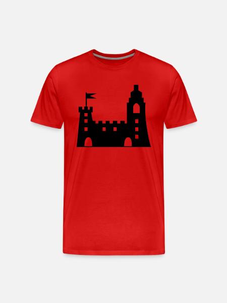 castle - Men's Premium Organic T-Shirt - red