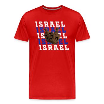 Dreidel Tradition Spiel Isreal Chanukka Juden - Männer Premium Bio T-Shirt - Rot - Vorne - Damien (186cm)