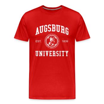 Université d’Augsbourg Universität Hochschule Uni - T-shirt bio Premium Homme - rouge - Devant - Damien (186cm)