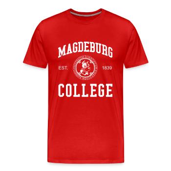 Magdeburg College University Universität Hochschul - T-shirt bio Premium Homme - rouge - Devant - Damien (186cm)