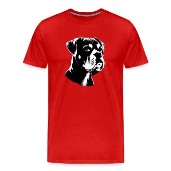 Hunde Dogs Hund Boxer pour chien - T-shirt bio Premium Homme - rouge - Devant - Damien (186cm)