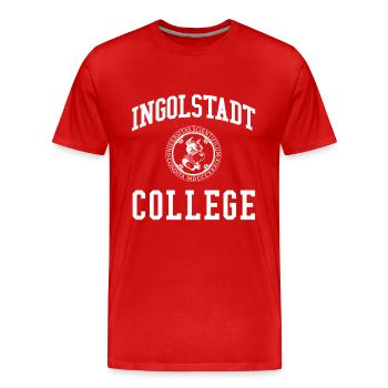 Ingolstadt College University Universität Uni - Men's Premium Organic T-Shirt - red - Front - Damien (186cm)