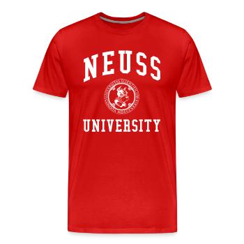 Neuss University Universität Hochschule Uni - Men's Premium Organic T-Shirt - red - Front - Damien (186cm)