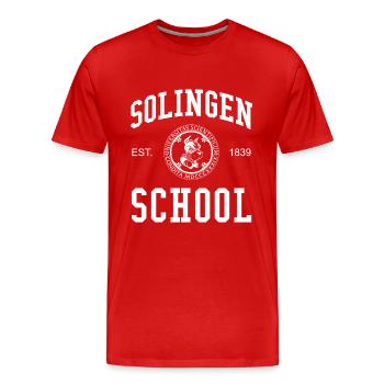 Solingen School University College School University - T-shirt bio Premium Homme - rouge - Devant - Damien (186cm)