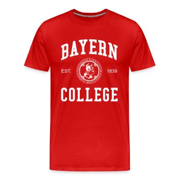 Collège de Bavière Collège universitaire - T-shirt bio Premium Homme - rouge - Devant - Damien (186cm)