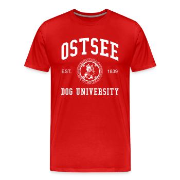 Baltic Sea Dog University University College Uni - T-shirt bio Premium Homme - rouge - Devant - Damien (186cm)