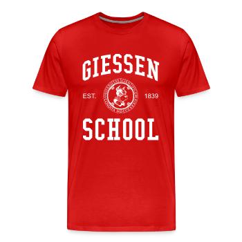 École de Gießen Hochschule Université Schule Uni - T-shirt bio Premium Homme - rouge - Devant - Damien (186cm)