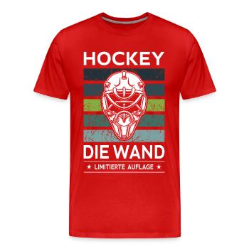 Hockey - T-shirt bio Premium Homme - rouge - Devant - Damien (186cm)