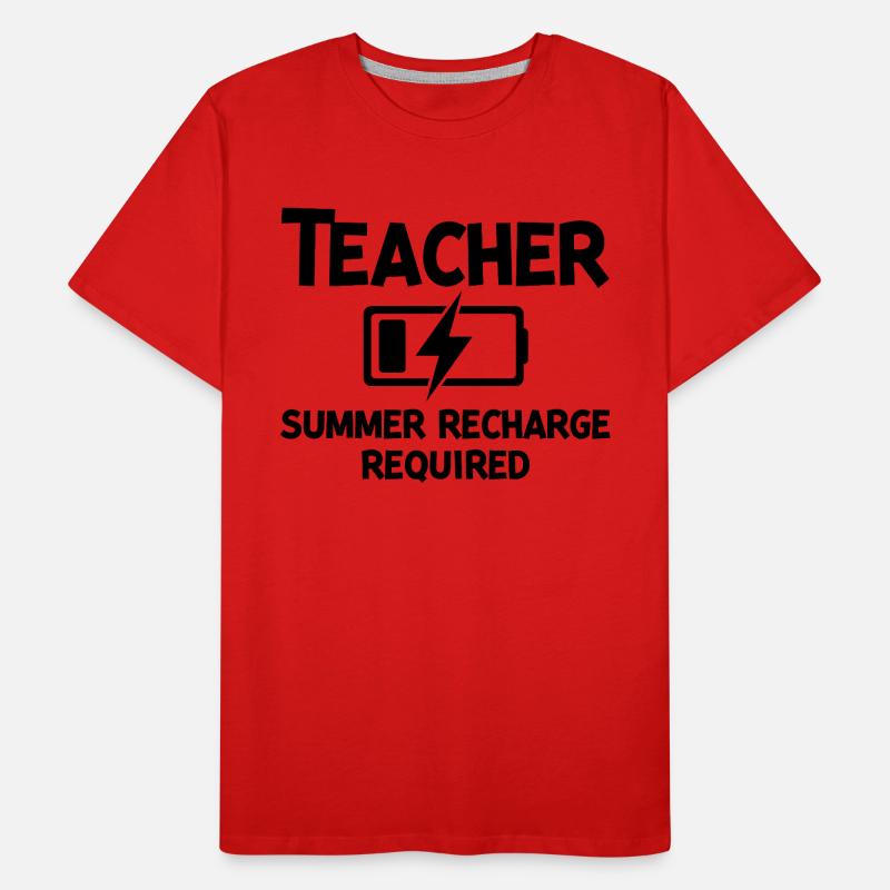 Lehrer-Sommer-Aufladung erforderlich Männer Premium Bio T-Shirt