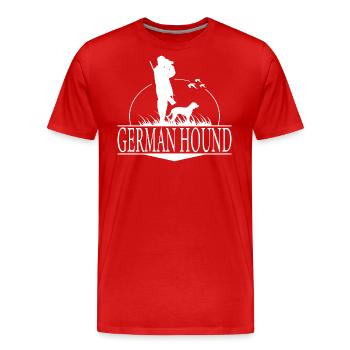 CHIEN ALLEMAND Chiens de chasse Chiens de chasse Wilsigns - T-shirt bio Premium Homme - rouge - Devant - Damien (186cm)