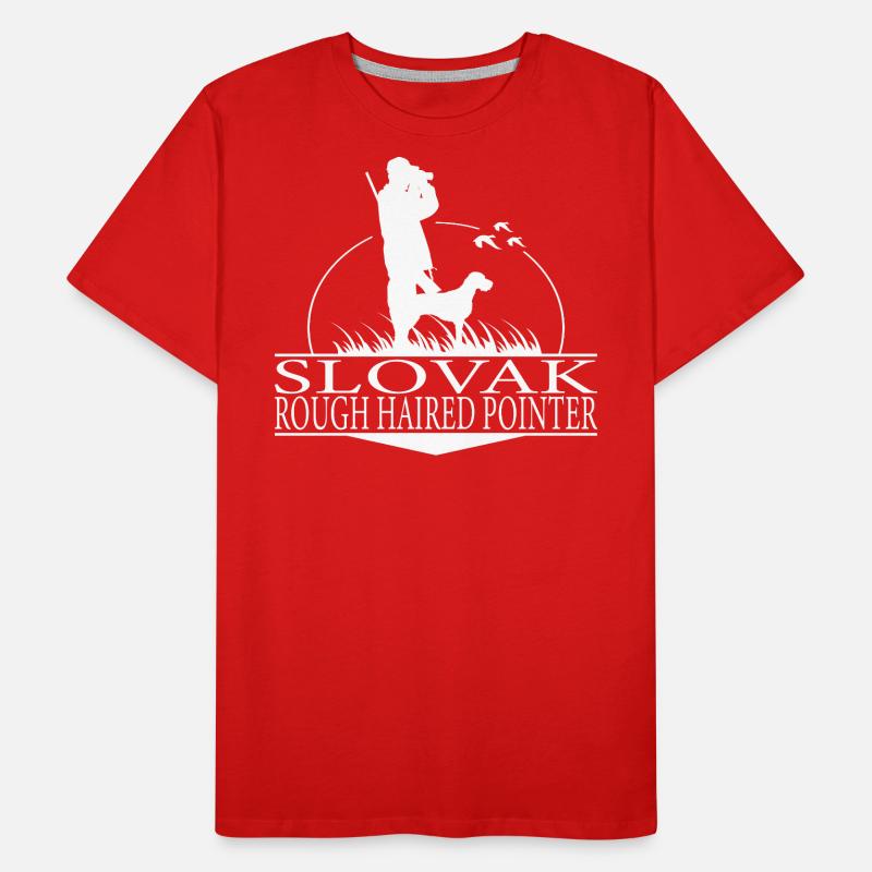 POINTER SLOVAQUE À POIL RUGUEUX Chiens de chasse Wilsigns T-shirt bio Premium Homme