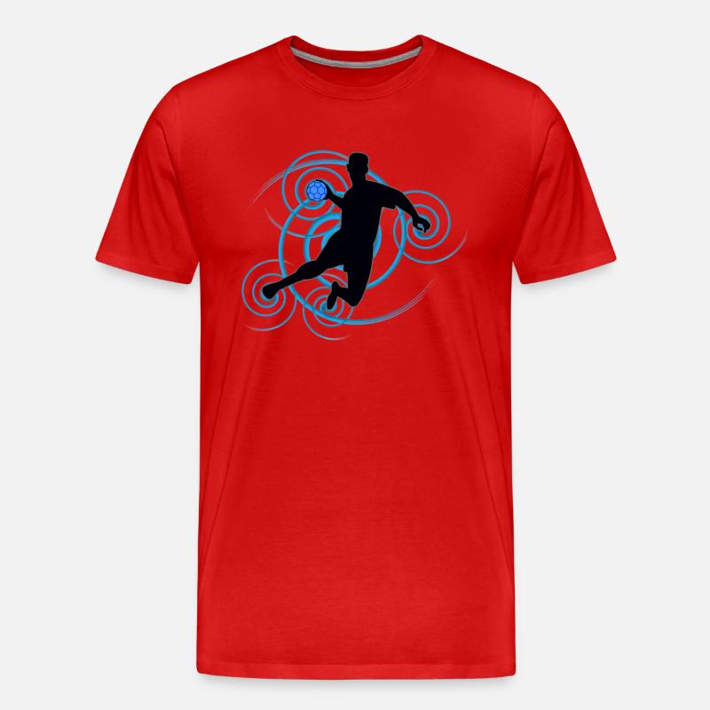conception de Handball (vertèbres) 01 - T-shirt bio Premium Homme - rouge