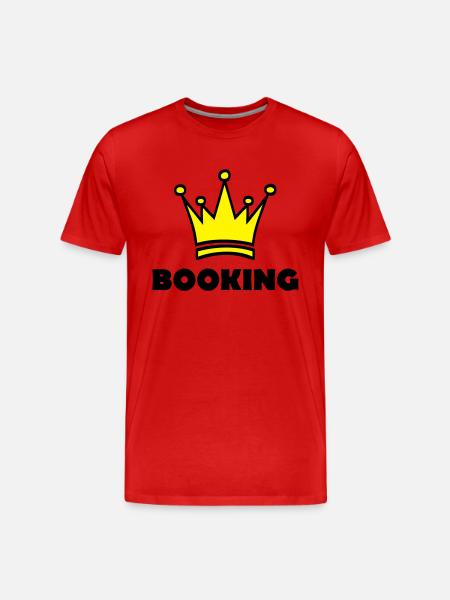 booking - Men's Premium Organic T-Shirt - red