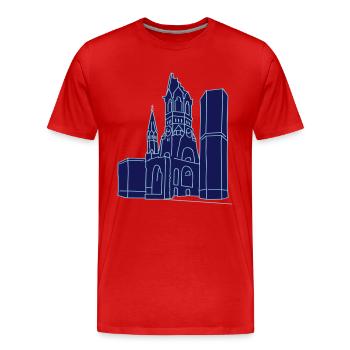 Gedächtniskirche Berlin 2 - Männer Premium Bio T-Shirt - Rot - Vorne - Damien (186cm)