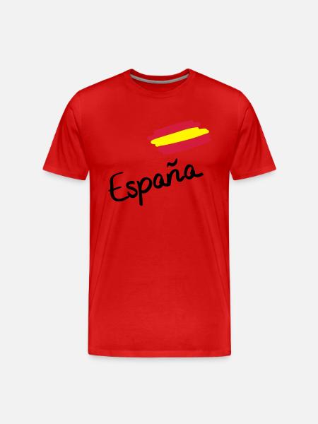 spain__f3 - Männer Premium Bio T-Shirt - Rot