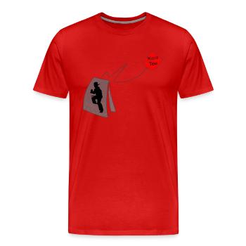 KaraTee. karaté - T-shirt bio Premium Homme - rouge - Devant - Damien (186cm)