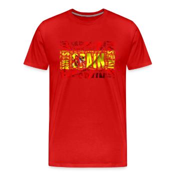 Espagne - T-shirt bio Premium Homme - rouge - Devant - Damien (186cm)