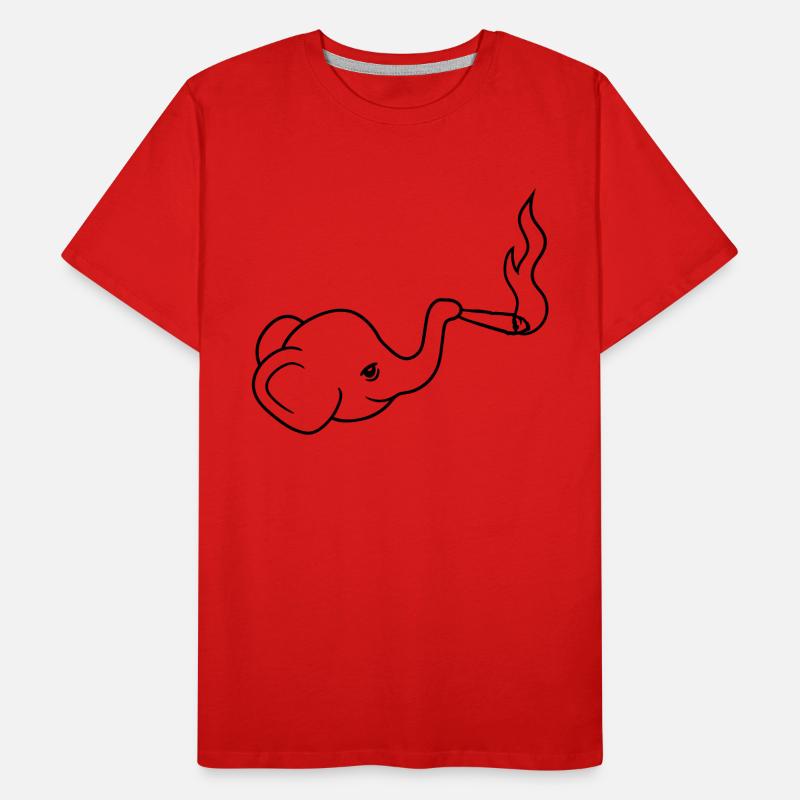 elephant head kiffen joint stoned weed ca Men's Premium Organic T-Shirt