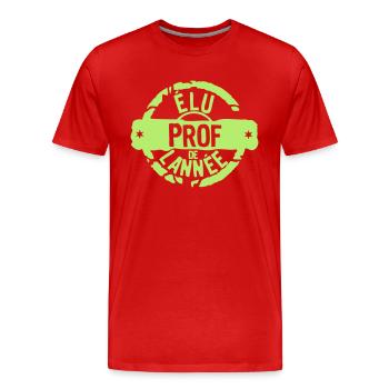 prof elu annee tampon meilleurs - T-shirt bio Premium Homme - rouge - Devant - Damien (186cm)