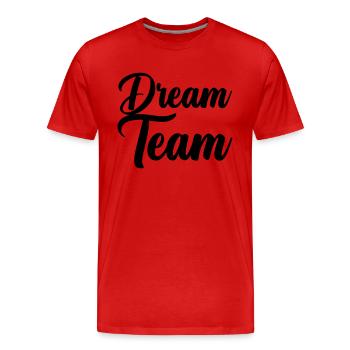 Dream Team - Men's Premium Organic T-Shirt - red - Front - Damien (186cm)