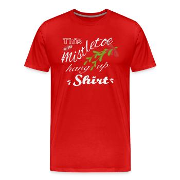 Chemise suspendue au gui - T-shirt bio Premium Homme - rouge - Devant - Damien (186cm)