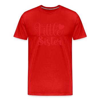Petite Sœur - Famille Cadeau Petite Sœur - T-shirt bio Premium Homme - rouge - Devant - Damien (186cm)