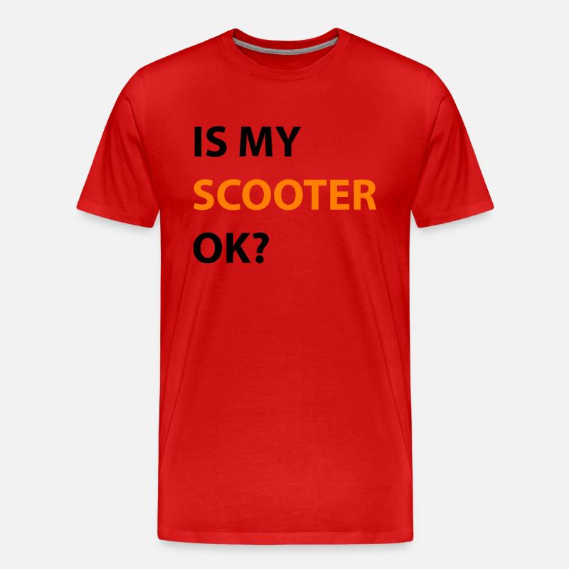 E-Scooter E-Roller Scooter - Männer Premium Bio T-Shirt - Rot