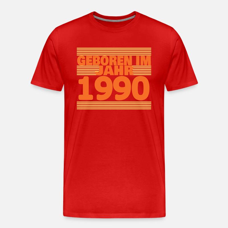 im 1990 - Männer Premium Bio T-Shirt - Rot