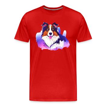 Chiens Berger Chien Propriétaire Chien Chien Propriétaire Chien Propriétaire - T-shirt bio Premium Homme - rouge - Devant - Damien (186cm)