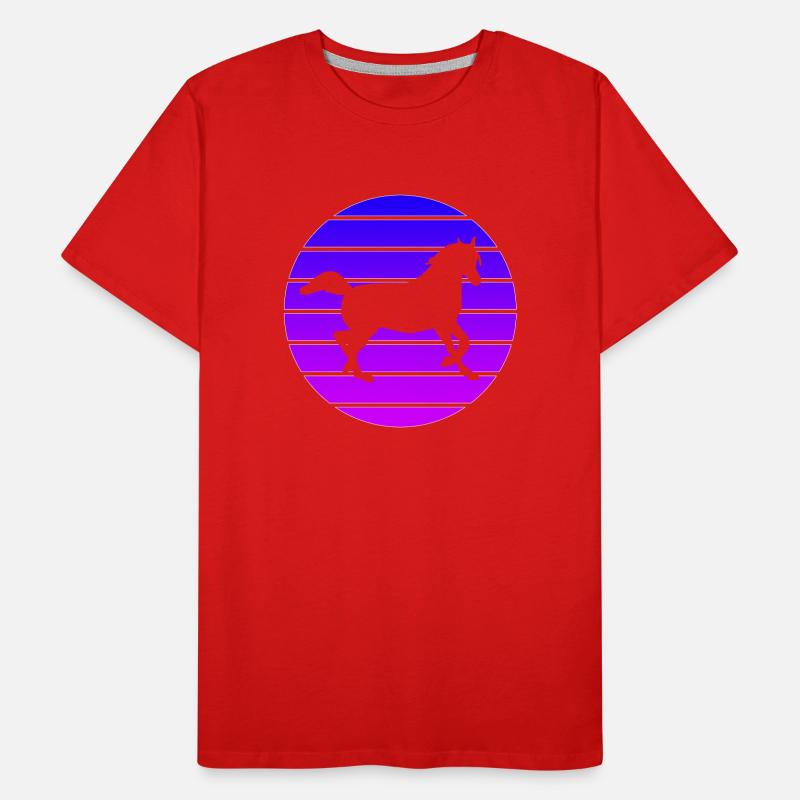 Islandpferd Retro Style Geschenkidee Mädchen süß Männer Premium Bio T-Shirt
