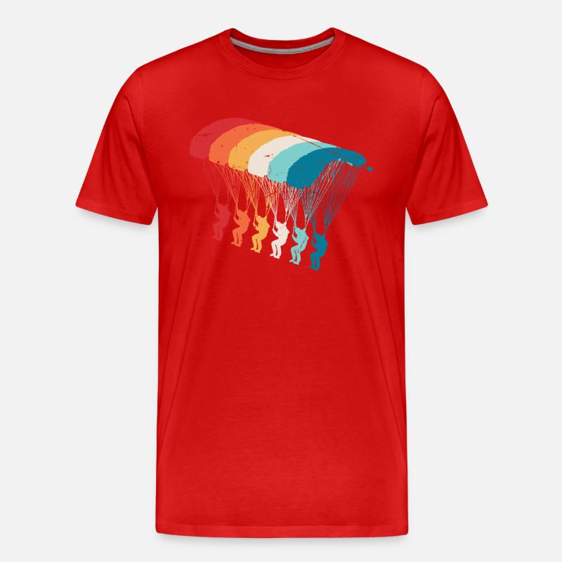 Skydive Evolution: Skydiver Design - T-shirt bio Premium Homme - rouge