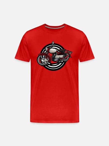 Spatz (rot) // Illustration - Männer Premium Bio T-Shirt - Rot