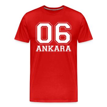 06 ANKARA LA BEBE BURASI ANGARA - Men's Premium Organic T-Shirt - red - Front - Damien (186cm)