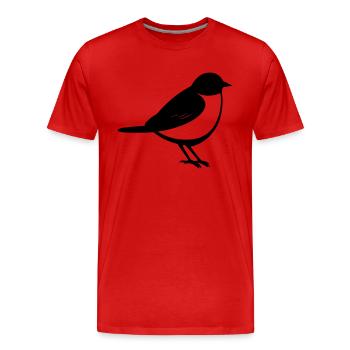 Bird - Men's Premium Organic T-Shirt - red - Front - Damien (186cm)